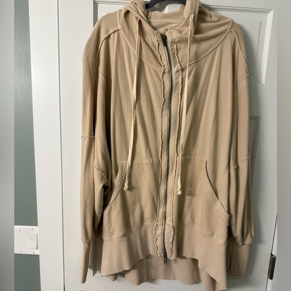Free people  Beige Hooded Jacket
